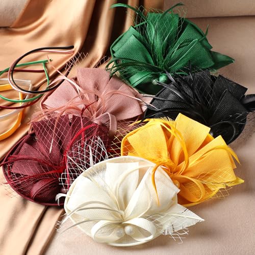 image for Zinniday Tea Party Derby Hat for Women - Fascinator with Detachable He