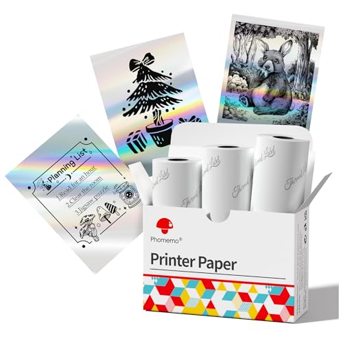 Phomemo Silver Self-Adhesive Thermal Paper, 50mm x 3.5m, 3-Rolls