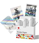 Phomemo Silver Self-Adhesive Thermal Paper, 50mm x 3.5m, 3-Rolls | Glossy Laser Sticker Paper Lab...