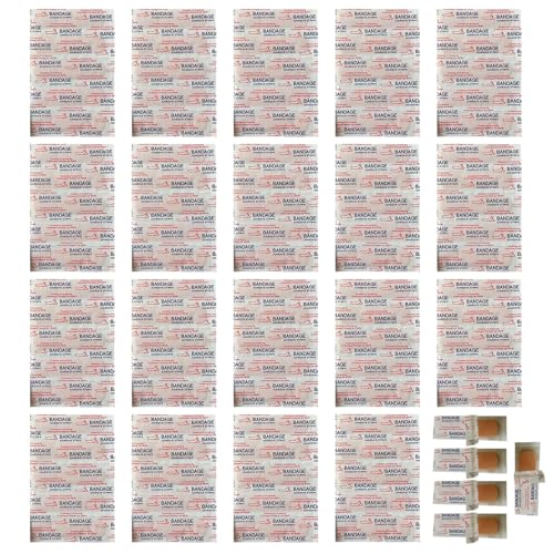 Pangas de tela flexibles: 72x19 mm 100 piezas, vendaje adhesivo impermeable, vendajes de la punta de los dedos | Panentes de protección para primeros auxilios, cortes ligeros, abrasión y heridas