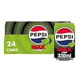 Pepsi Max Lime Lot de 24 boîtes de cola sans sucre 330 ml