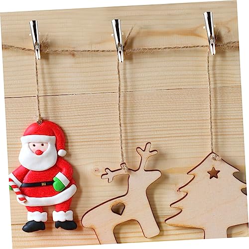 Accesorios de decoración de Navidad PRETYZOOM con pinza de flor navideña 5