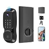 S500 Video Smart Lock, Keyless Entry Door Lock with Camera, Fingerprint Smart Lock,Touchscreen Keypad, Built-in WiFi Deadbolt for Front Door, App Remote Control, Auto Lock,Easy Installation