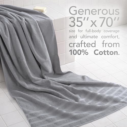 Image of American Soft Linen 100% Cotton Luxury Turkish Towels, 2PC 35x70 Bath Sheet | Soft Absorbent Quick Dry OEKO Tex Standard 100 Certificated Durable Machine Washable Breathable Premium Hotel Quality