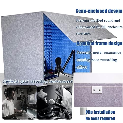 Cabine vocale portable en mousse pour microphone et studio - 2