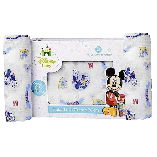 Fralda De Pano Luxo Disney Masculino Mickey Baby