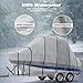 RVMasking Hard Top/T-Top Boat Cover, 1200D Partial Reinforced Waterproof Heavy Duty with Motor Cover for Center Console Boat with T TOP Roof, 20'-22' Long Beam Width up to 106