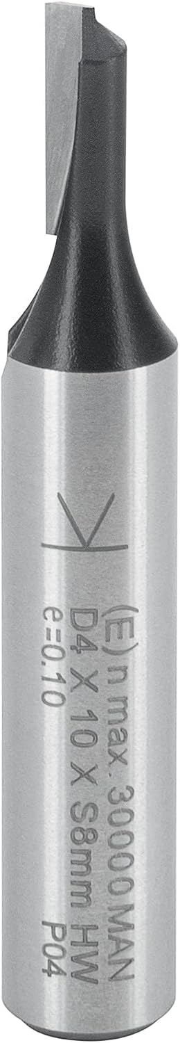 ENT 10044 Straight Cutter Carbide Tungsten TC, Shank (S) 8 mm, Diameter (D) 4 mm, NL 10 mm, Z1, SL 32 mm, GL 48 mm