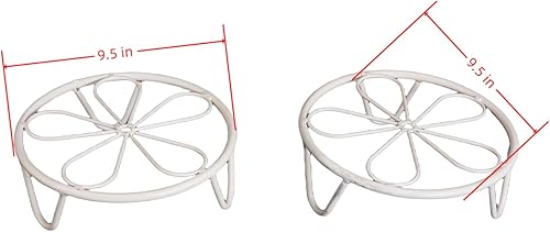 Miniatura 3 de Soporte de metal pequeño de 6 pulgadas para plantas con platillo para interiores y exteriores, contenedor de hierro inoxidable para jardín, estante