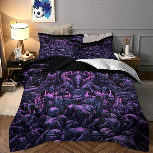 Housse de couette cerf 200x200cm parure de lit 3D microfibre confortable - 6