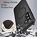 Ezanmull for Samsung Galaxy A36 5G Phone Case Magnetic Shockproof, [Fit for MagSafe] [Glass Screen Protector + Camera Lens Protector] Translucent Anti-Fingerprint (Black)