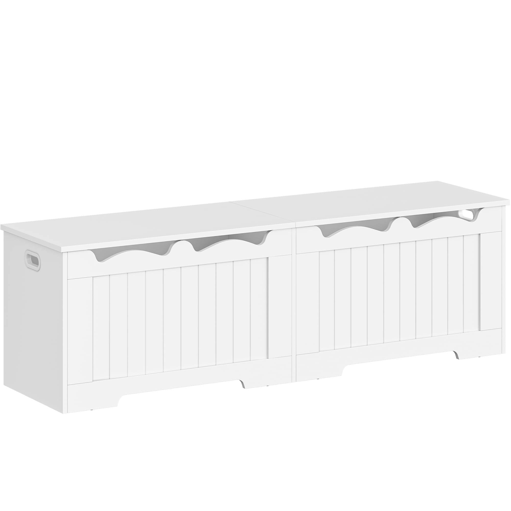 Hzuaneri cassapanca contenitore da interno, Panca a Ribalta di Grande Capacità, Risparmia Spazio, Adatta per Soggiorni, Ingressi, Disimpegni e Camere da Letto, 40 x 150 x 48 cm, Bianco SB01503X