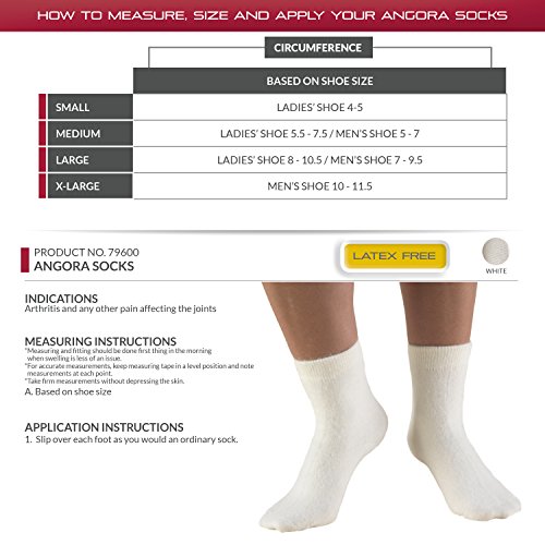 Chaussettes chauffantes arthrite Angora contre la raideur