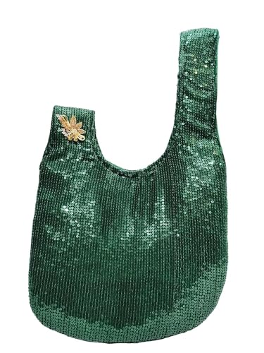 Image of Signature Potli Bag for Women - Sequin Knot Detail | Wedding & Cocktail Festive Statement Ethnic Handbag