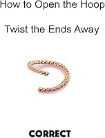 Vista 15 de Hoop Piercing Sterling Silver 20 Gauge Handmade Eyebrow Septum Huggie Cartilage Nose Tragus Earrings