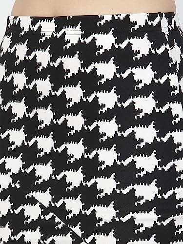 Image of POPWINGS Women Casual Pencil Slit Printed Skirt for Women | Summer Skirt for Women | Concert Slit Short Skit for Women
