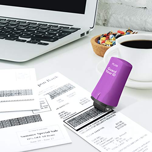 Image of ID Roller 3-Pack - Advanced 2.0 Theft Protection Stamping by Guard Your ID Identity Prevention (Mixed Color: Blue, Pink, Purple)