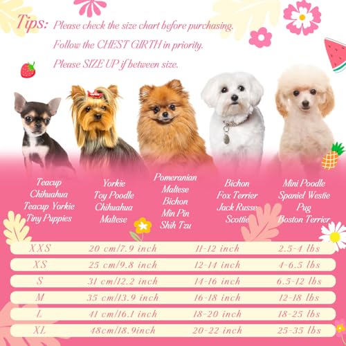 5 Pack Girl Dog Clothes Floral Summer Puppy Princess Bowknot Dog Dresses for Small Dogs Girl Clothes Cute Outfits for Boys Girls Pets Cats Dogs (Medium, Floral Summer) - Image 7