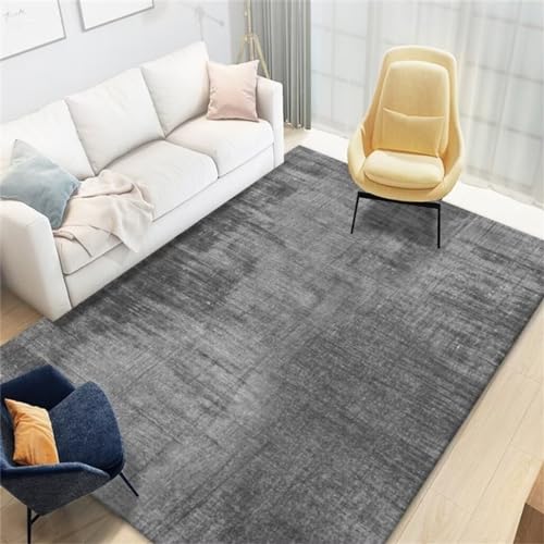 Tapis de chambre ado grand format 200x300 cm gris moderne