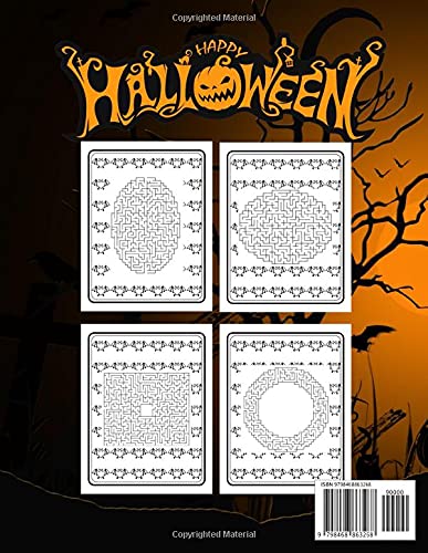 Halloween Mazes Book For Teens Age 15 Years Old: Jumbo Halloween Maze Activity Book for - Mazes Puzzles with Various Levels of Complexity - Including ... ... Labyrinths Games for Teenage Boys & Girls image 3