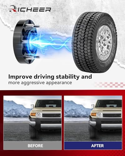 Image of Richeer 1 inch 6x5.5 Hub Centric Wheel Spacers for 1995-2023 Tacoma