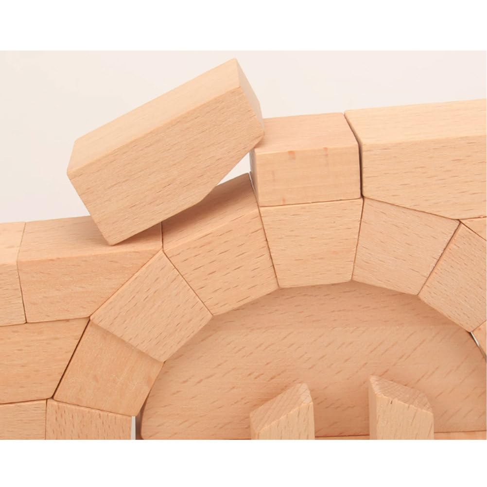 Set di Costruzione di Ponti Montessori in Legno massello Naturale | Blocchi Costruzione Forma Arco, Blocchi ad Arco Legno Non Verniciati, Regalo Educativo Sensoriale per Scuola Materna