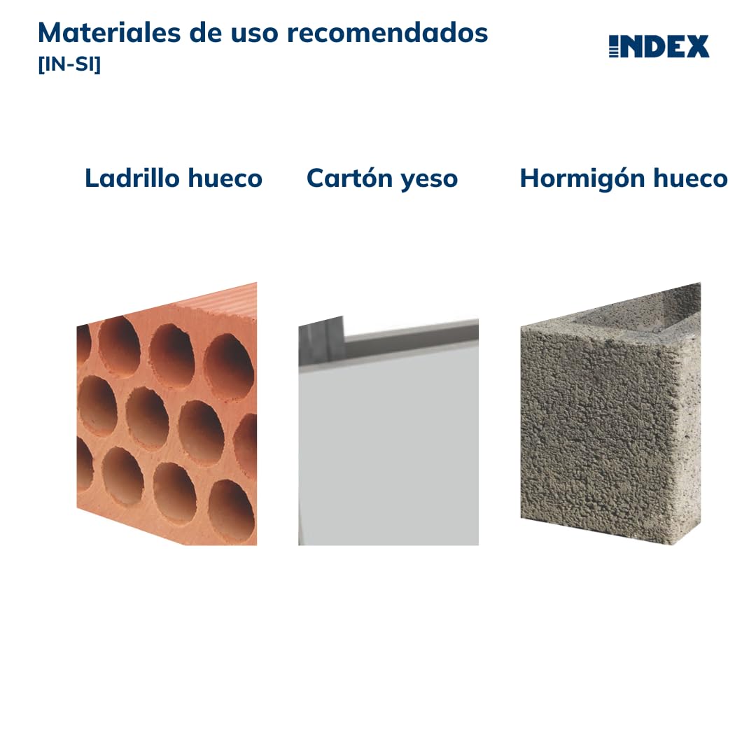 INDEX A PERFECT FIXING - INSI865 [IN-SI] Taco metálico Indemoll para materiales huecos, Anclaje de expansión, Acero zincado, Medida: M8 x 65, Broca Ø14 mm, Caja de 100 unidades