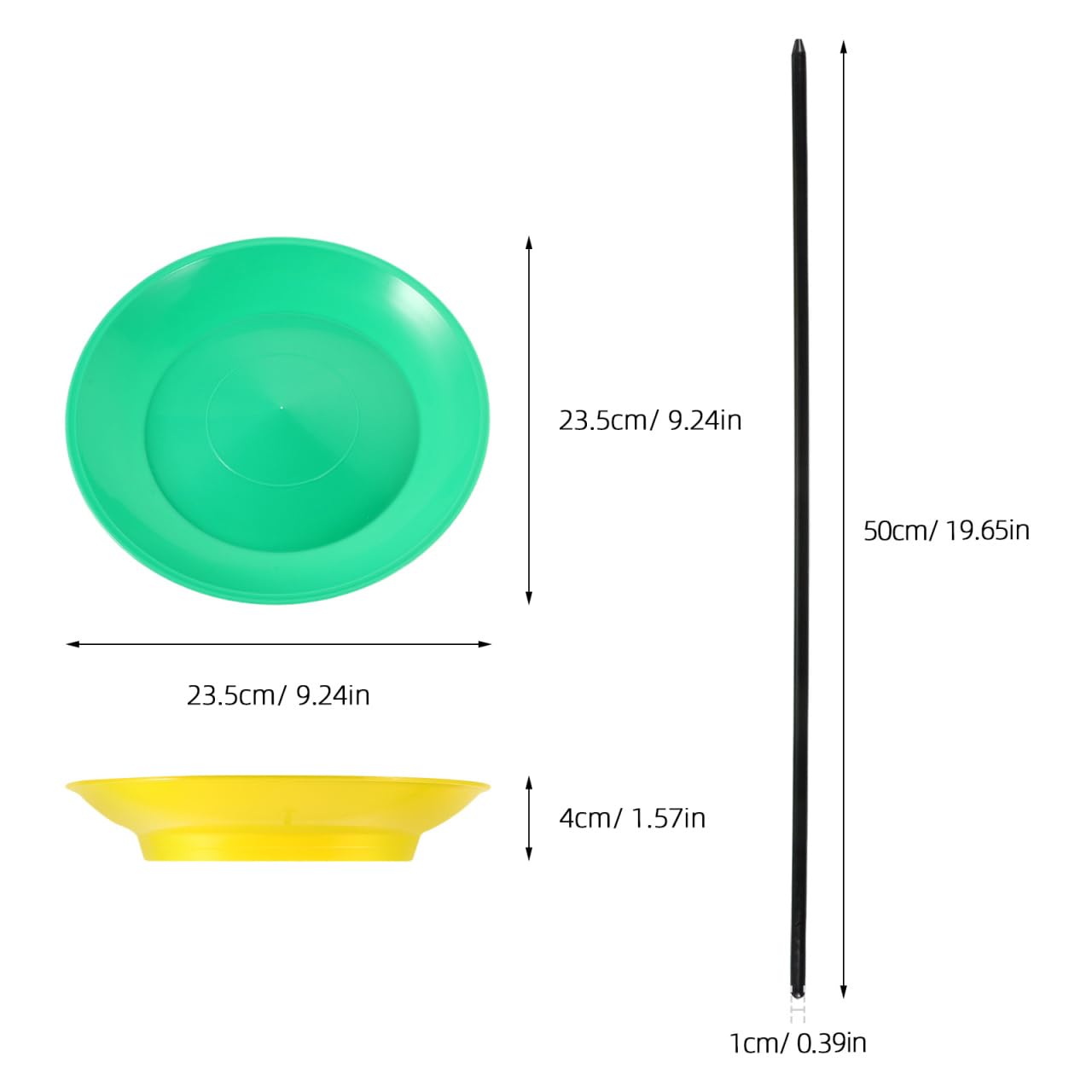 SUPVOX 2 Pcs Assiettes Chinoises de Jonglage avec Bâtons - Kit de Cirque pour Enfants et Adultes