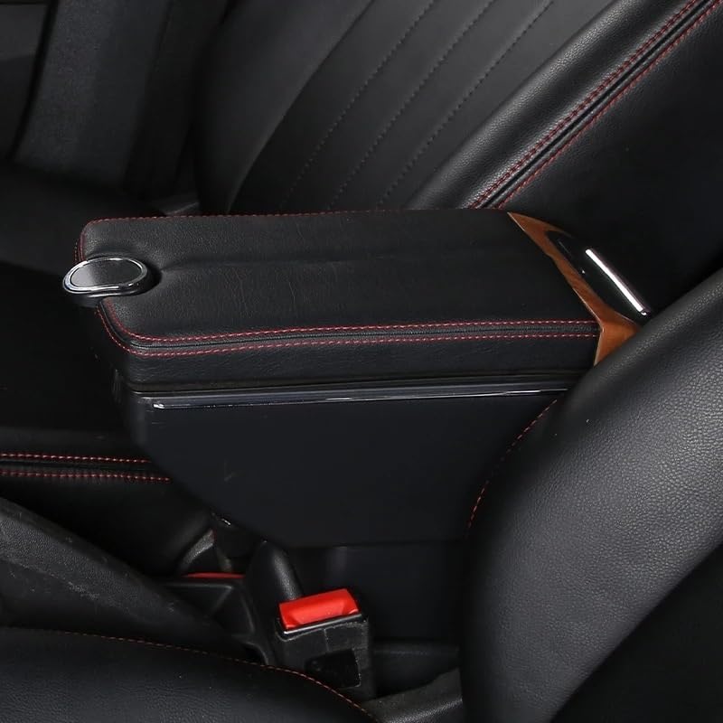 Couverture d'accoudoir de voiture Accoudoir pour Console centrale pour Peugeot 208, accessoire de rangement pour 2008 2019 – 2023 | B1 Red line 7 usb