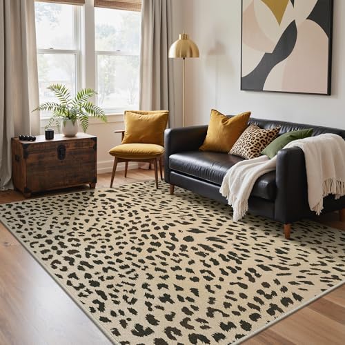 Alfombra decorativa Bavni 6x9 estampado animal