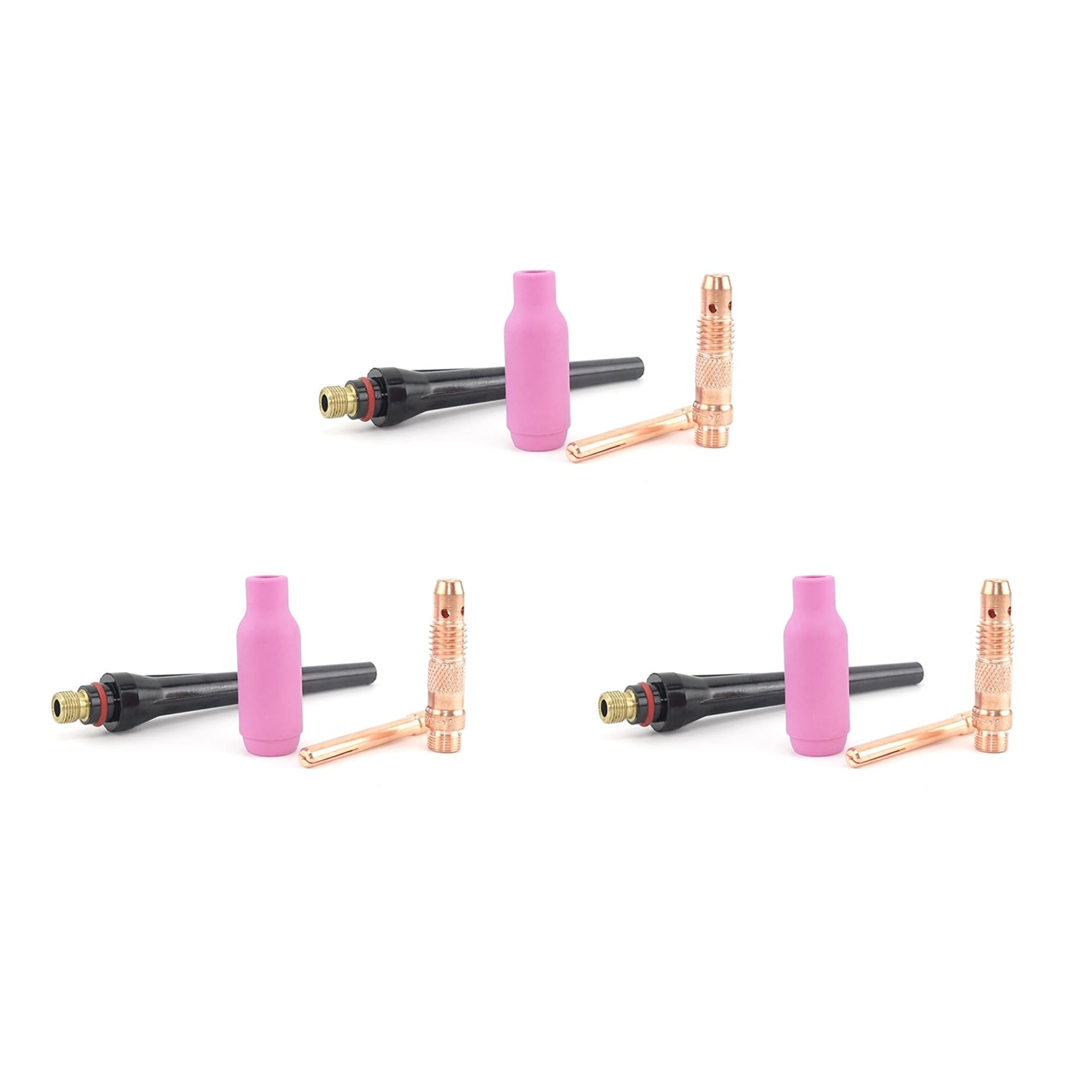 Jnchdghwa 12Pcs for WP26 WP17 WP18 TIG Welding Torch Consumables Electrodes Collet Tip Alumina Nozzle Cup Cap