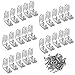 Chudian 25Pcs Soporte de Esquina 90 Grados Escuadras Metalicas Soporte de ángulo de Acero Inoxidable en Forma de L con 100pcs Tornillos, 40 * 40mm Soportes para Armario Muebles