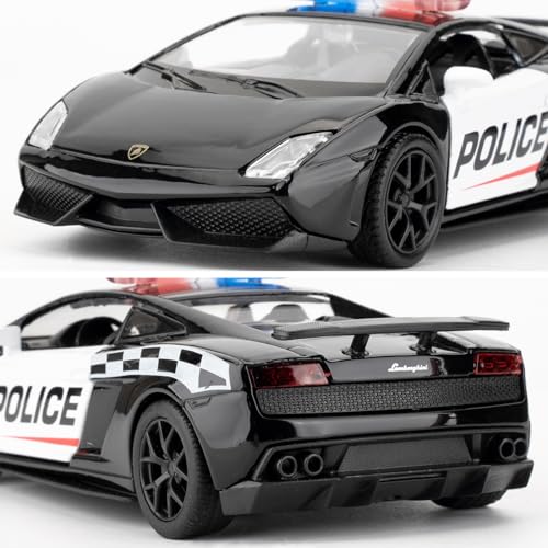 Modelo a escala 1:36 Lamborghini Gallardo coche policía miniatura 3