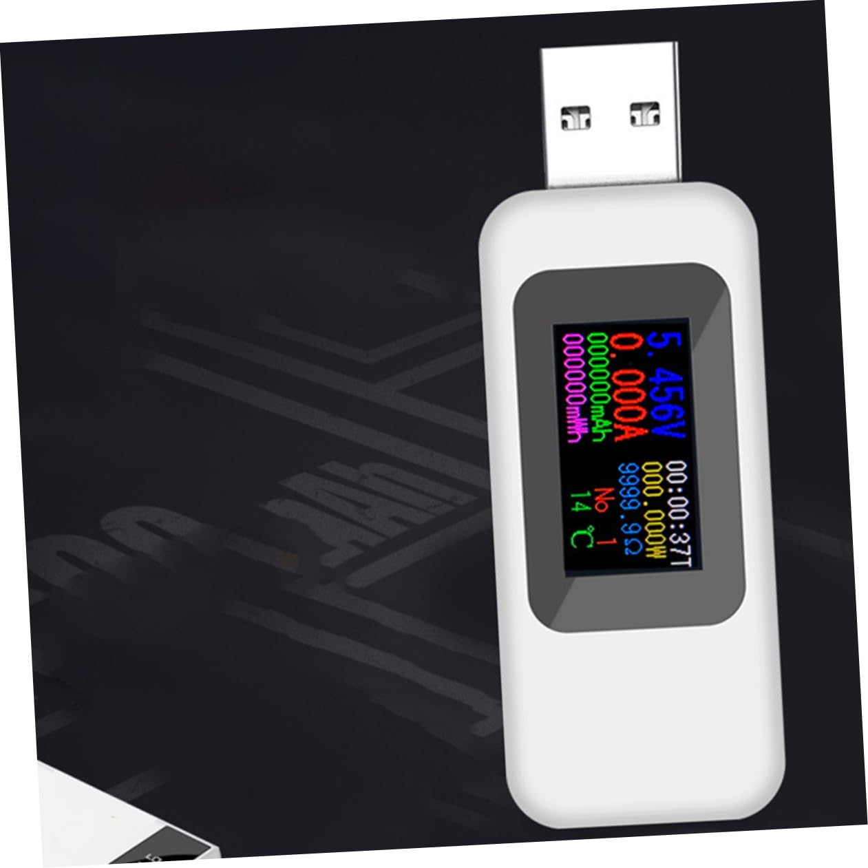 HOMSFOU 4piezas Usb Voltmeter y Ammeter Digital Tester Medidor De y Voltaje Pantalla Led Sin Batería Para Monitoreo De y Estado De Energía
