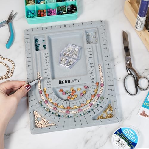 Image of The Beadsmith Bead Board, Grey Flocked