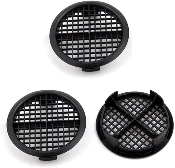 70mm Lattice Design Black Plastic Push in Circular Soffit Vents Roof Air Vents (3)