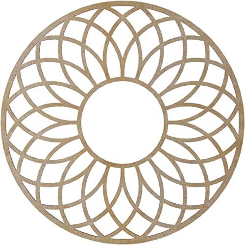 Image of Ekena Millwork 20 inchOD x 6 7 /8 inchID x 3 /8 inchT Cannes Wood Fretwork Pierced Ceiling Medallion, Birch