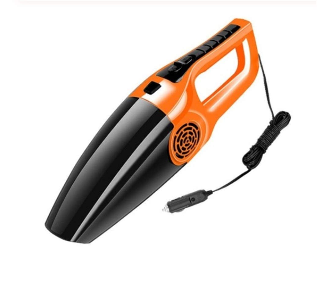 Auto Accessories 120W سيارة مكنسة كهربائية للسيارة سيارة عالية شفط الرطب والجافة ذات الاستخدام المزدوج المظلة المظلة 12 فولت مصغرة سيارة مغطاة نظافة (Color : Orange)