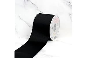 Creative Ideas Black 3" Solid Grosgrain Ribbon (25 Yards)