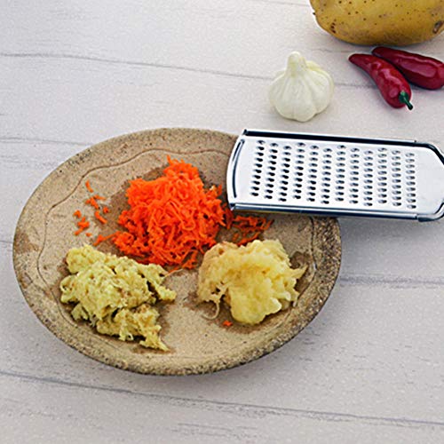 Foto von Kleine Reibe aus Edelstahl Parmesanreibe Apfelreibe Silikongriff 1 Stück