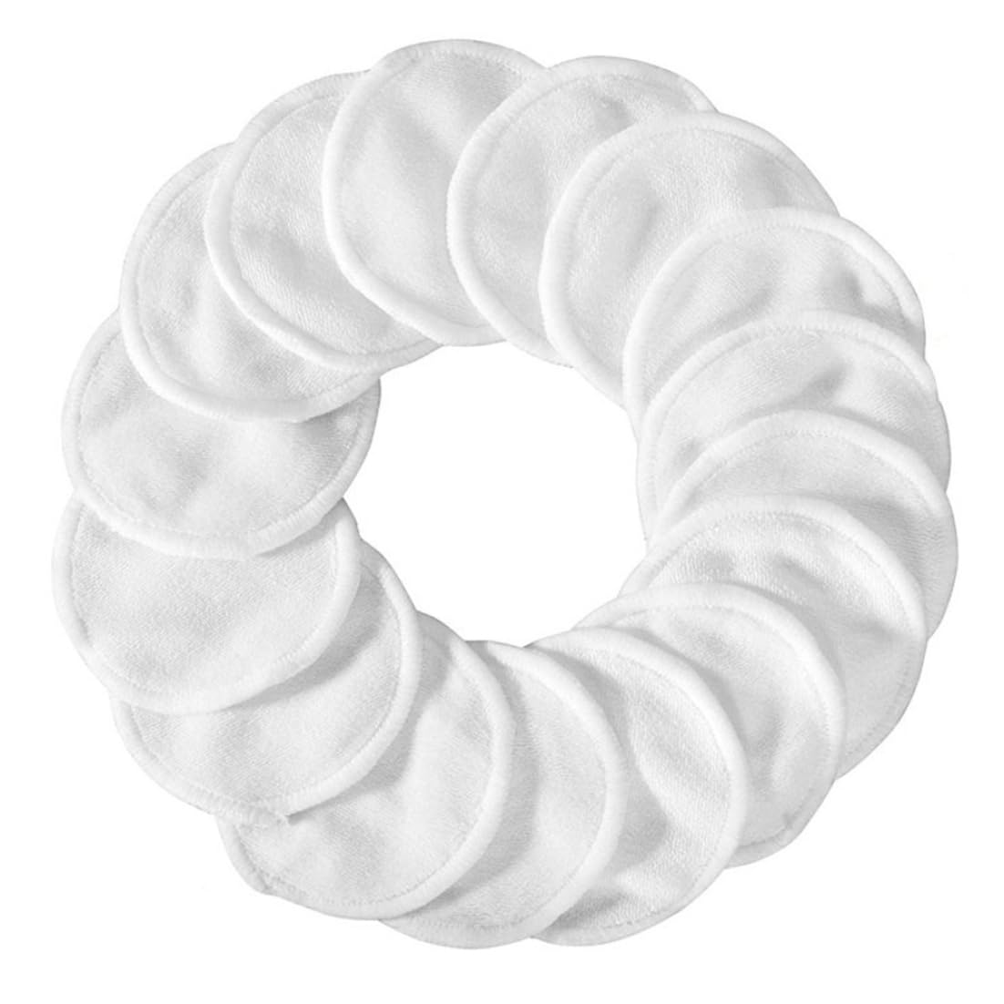 Reusable Cotton Pads Makeup Remover Face Wipes Washable Bamboo Cotton Rounds for All Skin Types Dual-Sided 20 Pcs