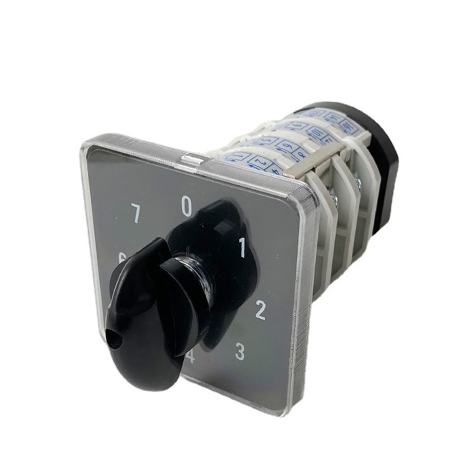 Commutatore rotante a camme, Manopola commutatore rotativo 8 posizioni 0-7 YMZ12-32/4 commutatore elettrico manuale a camma 32A 690V 4 sezioni