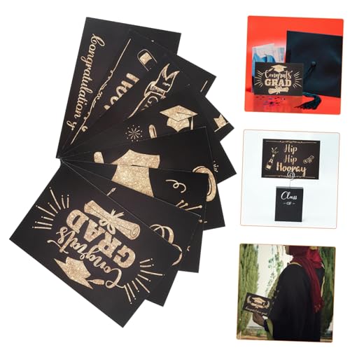 Lurrose Cartão De Conselhos De Formatura 8 Folhas Cartão De Desejos Para Cartões De Festa De Formatu