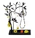 LilGift Metal Jewelry Tree - Necklace, Bracelet, Earring and Ring Jewelry Holder (BLACK)