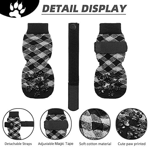 EXPAWLORER Dog Socks with Grips, Double Sides Anti-slip Dog Gripper Socks for Hardwood Floors Stop Licking Injured Paws - Image 3