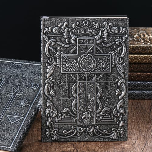 Carnet A5 en relief bronze rouge avec couverture rigide vintage ciselée - 3