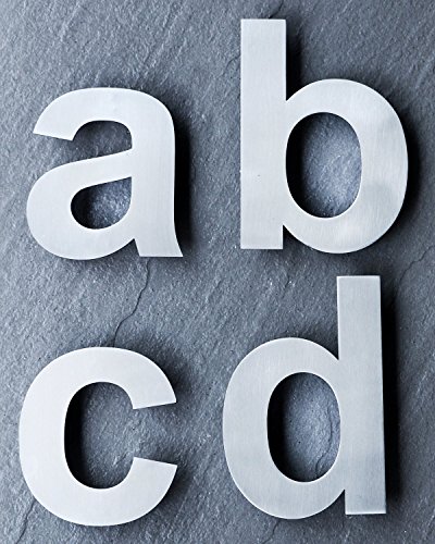 QT Modern House Number - EXTRA LARGE 7.5 Inch - Brushed Stainless Steel (Letter a), Floating Appearance, Easy to install and made of solid 304 - Thumbnail 4