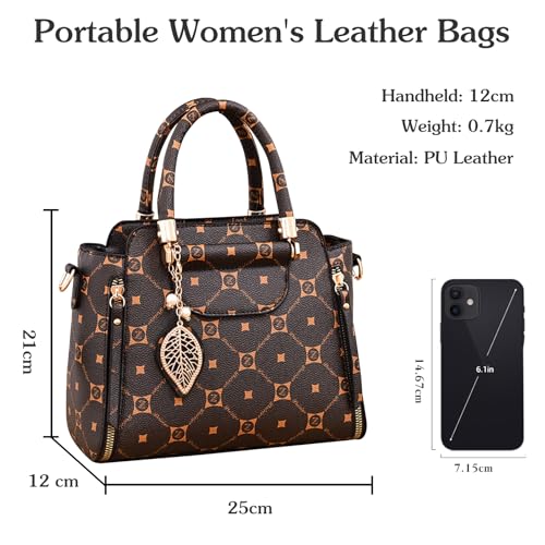 Image of CORIOS Elegant Handbag for Women PU Leather Shoulder Bag Ladies Crossbody Bag Fashion Messenger Bag Top-handle Bag