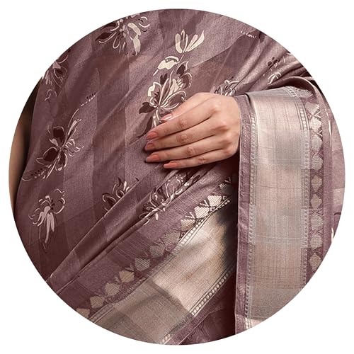 Image of MIRCHI FASHION Women Saree Cotton Blend Kalamkari Printed | Comfortable Office and Regular Daily Use Sari with Unstitched Blouse Piece