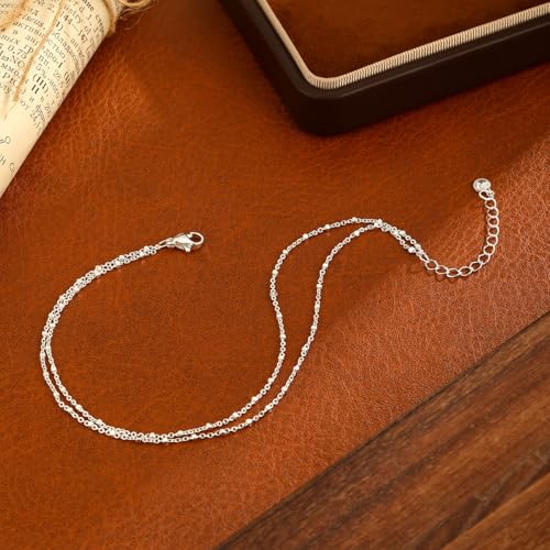 Image of Coshilta Gold /Silver Anklets for Women,14k Gold /Silver Plated Evil Eye Ankle Bracelets for Women Waterproof Layered lightweight Cuban Link Figaro Chain Diamond Heart Anklet Summer Beach Jewelry Gift
